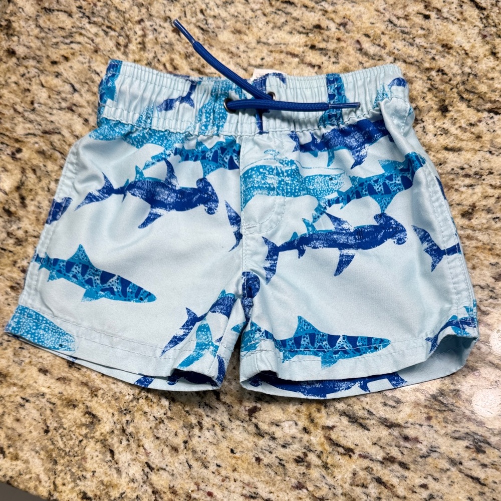 Shark Print Swim Shorts
